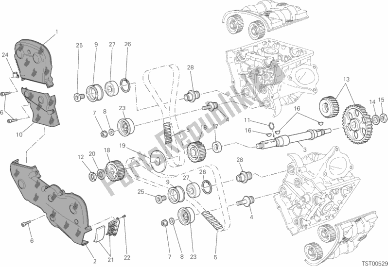 Wszystkie części do Distribuzione Ducati Hypermotard SP 821 2015